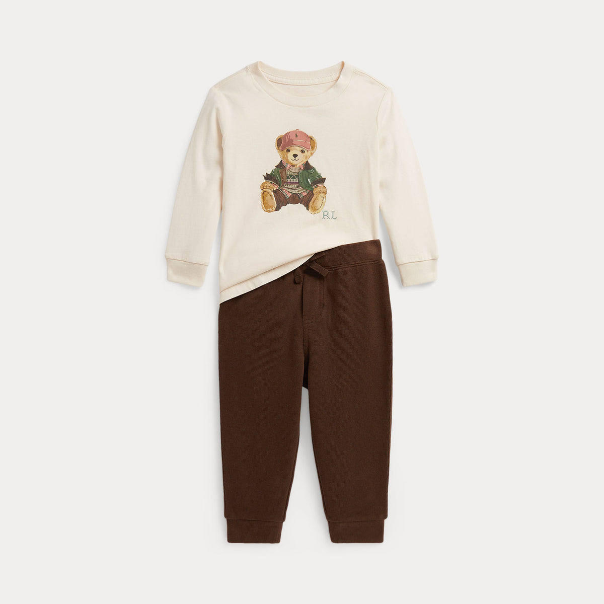 Infant Boys Cream Bear Set