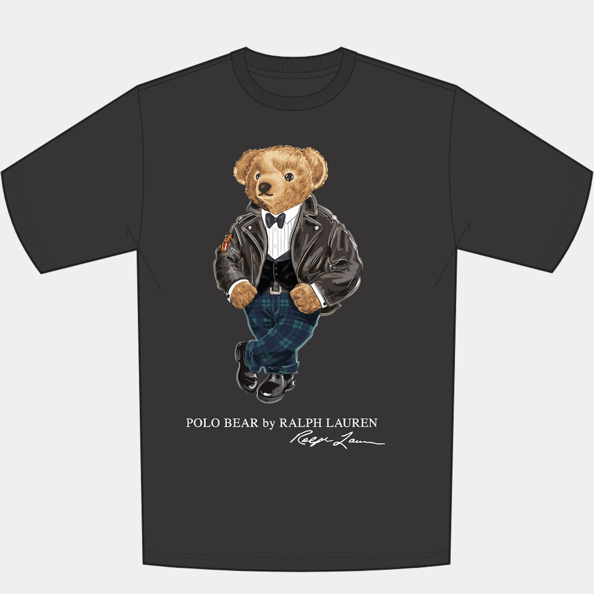 Ralph Lauren Boys Black Bear T-Shirt - front view