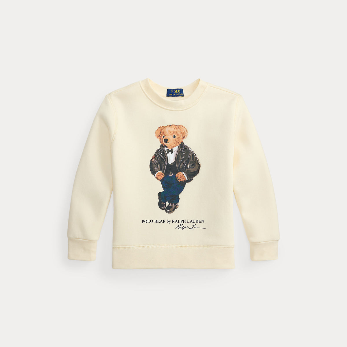 Boys Cream Bear Knit Sweatshirt