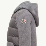 Moncler Enfant Girls Grey Knitted Jacket | Casa Childrenswear